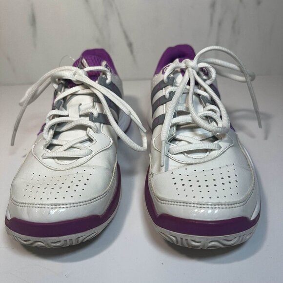 Adidas Sneakers Womens 6.5 White Purple Ambition II Lace Up Athletic Running - Picture 3 of 12